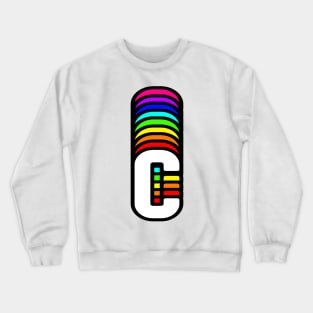 Rainbow Letter, C Crewneck Sweatshirt